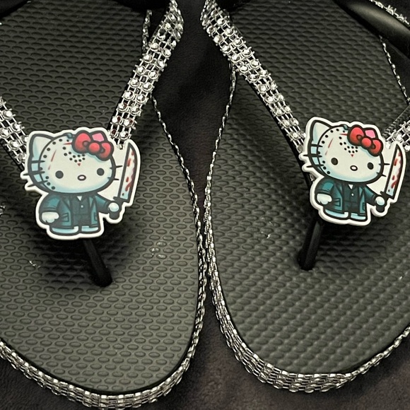 Hello Kitty Shoes - Hello Kitty Black and White Sandals